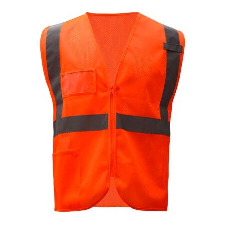 Gss Safety Hi-Vis Safety Vest S/M Class 2 , Zipper 1010-S/M